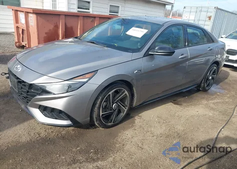 2022 Hyundai Elantra N Line z USA, uszkodzony, nr VIN KMHLR4AF5NU245224